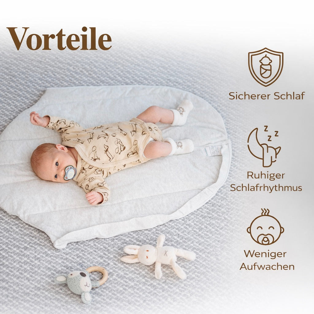 Zwergenzirkel Baby-Pucksack 0–3 Monate aus Baumwolle mit Reißverschluss